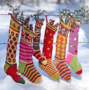 Image of Knit PDF - Kristin's Creative Christmas Stocking Pattern Download