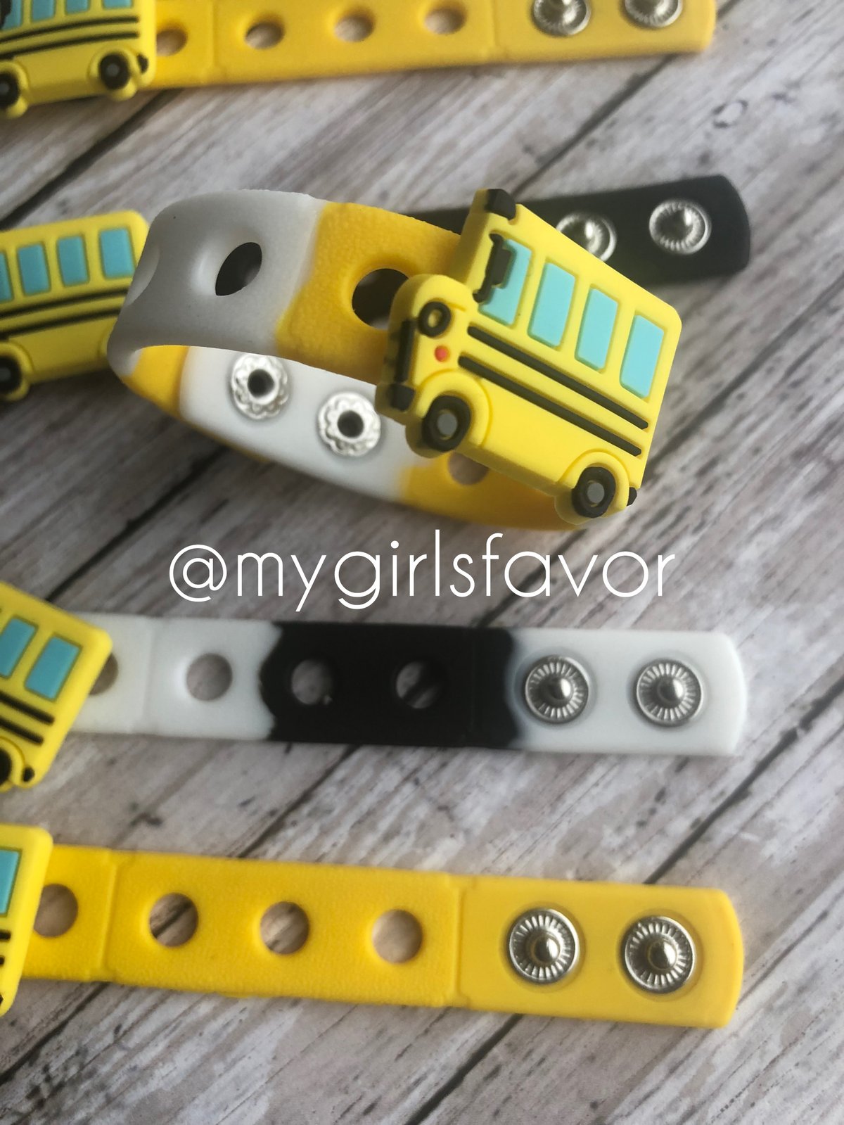 School Bus Party Favors Charm Bracelets My Girls Favor