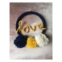 Pom Pom text wall hanging