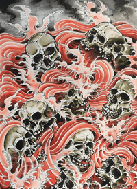 print “SEA OF BLOOD” 35x50 cm