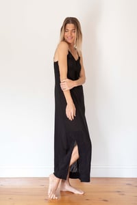 Image 3 of Long Slip Dress with Tie