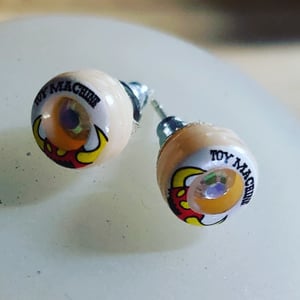 Image of Destroy Fingerboard Wheel Earrings