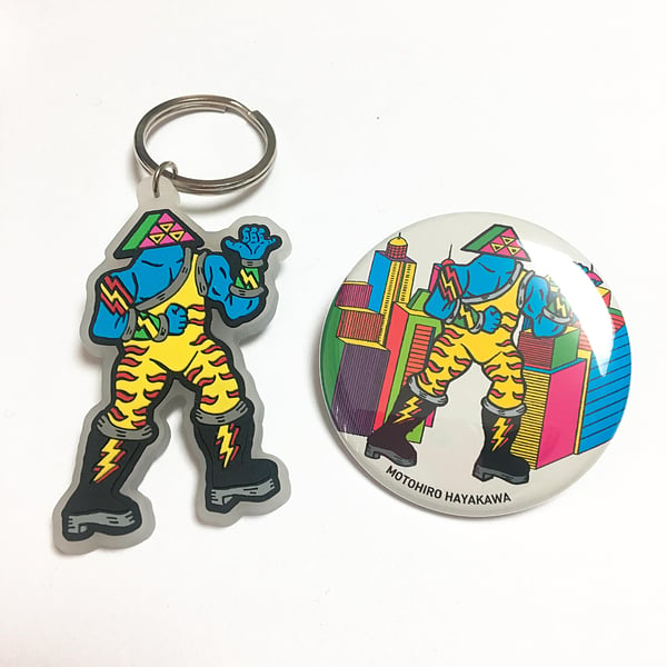 Image of Key-ring & PinBack Button SET /  MOTOHIRO HAYAKAWA