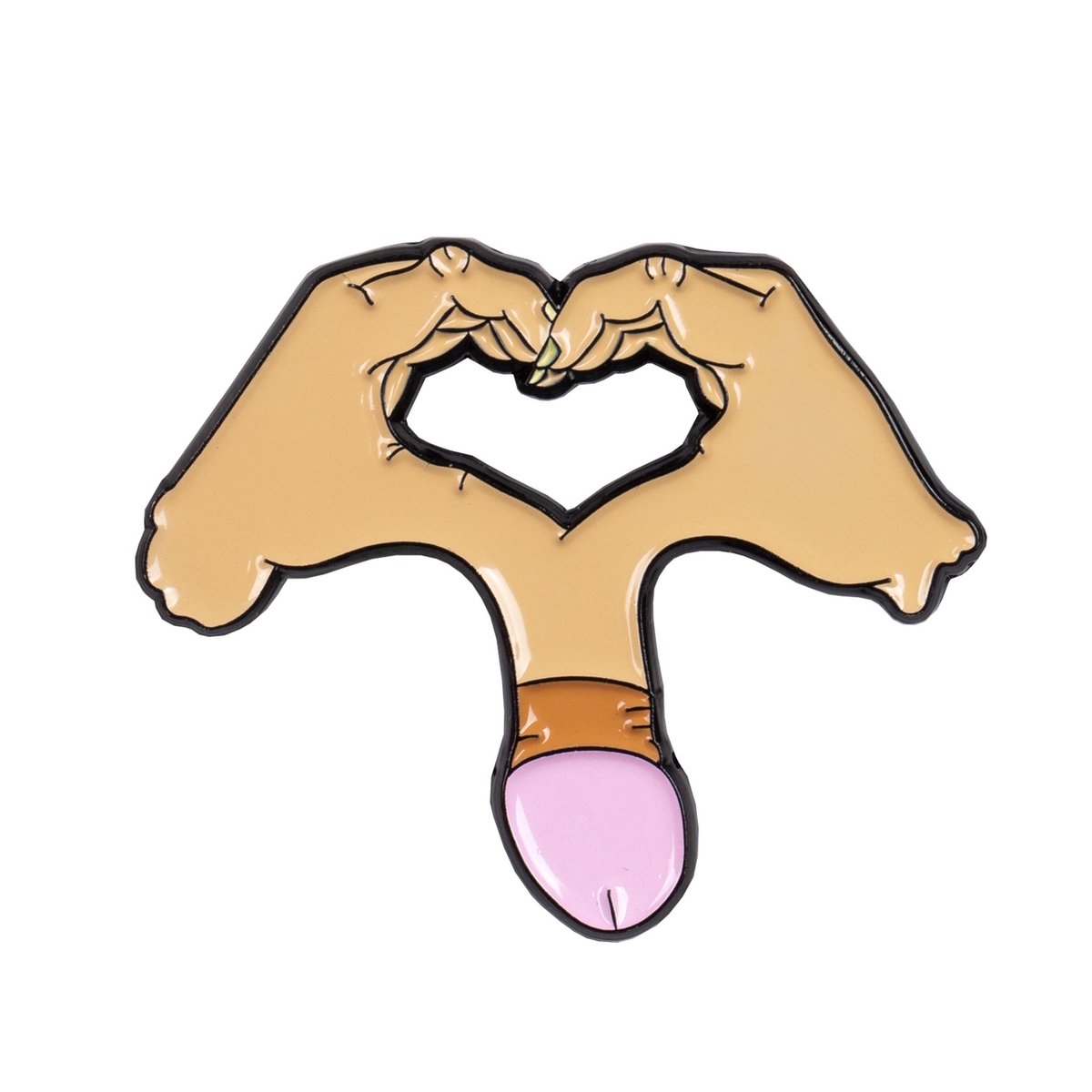 HEART HAND PENIS pin | Porous Walker HEART HAND PENIS pin | Porous Walker