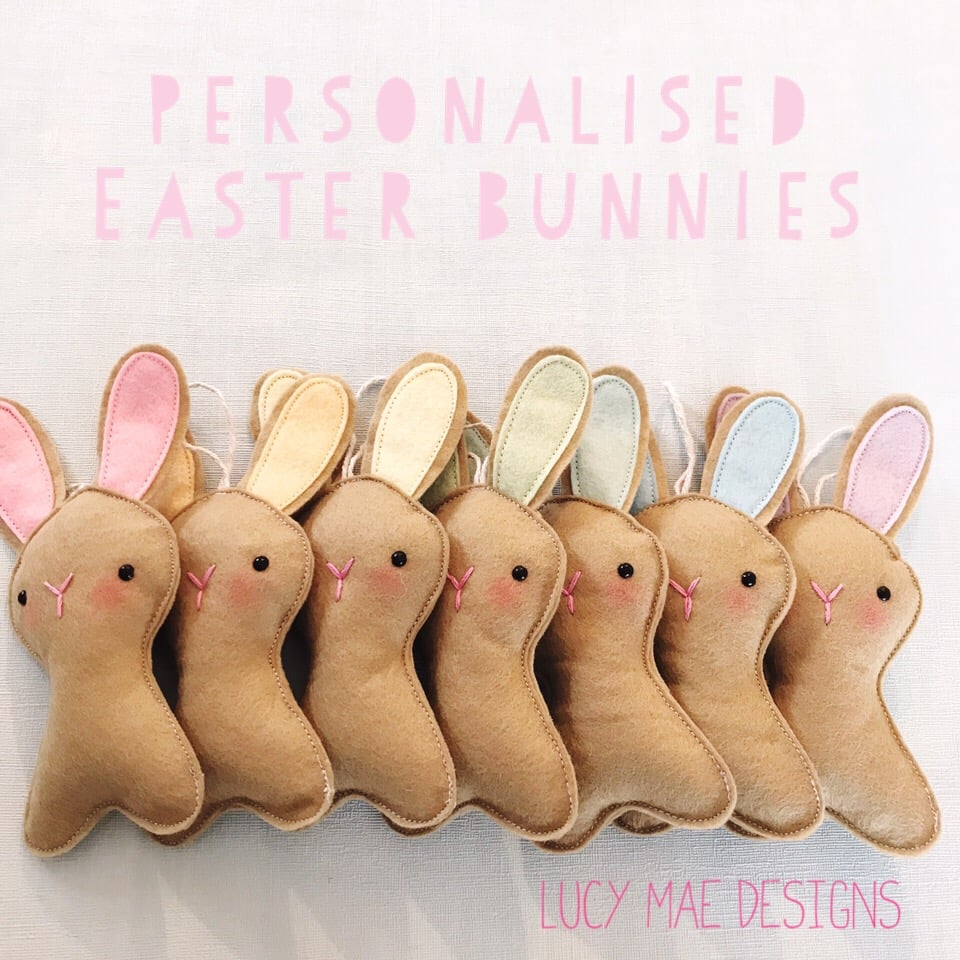 Image of Personalised Easter bunny decorations 