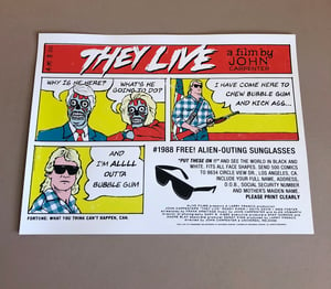 Image of Mondo THEY LIVE movie poster - AP edition.
