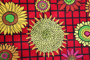 Image of Red Sunflower Graphic Tea Towel - FREE SHIPPING