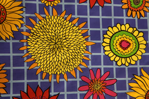 Image of Blue Graphic Sunflower Tea Towel - FREE SHIPPING