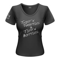Image 1 of Twist'n Throttles & Tipp'n Bottles Ladies T-Shirt