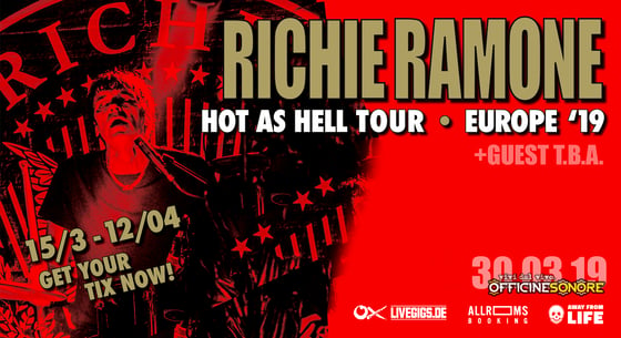Image of Richie Ramone - Hot as Hell Tour 2019