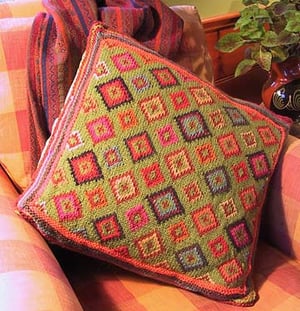 Image of Knit PDF - Field of Diamonds Pillow Download