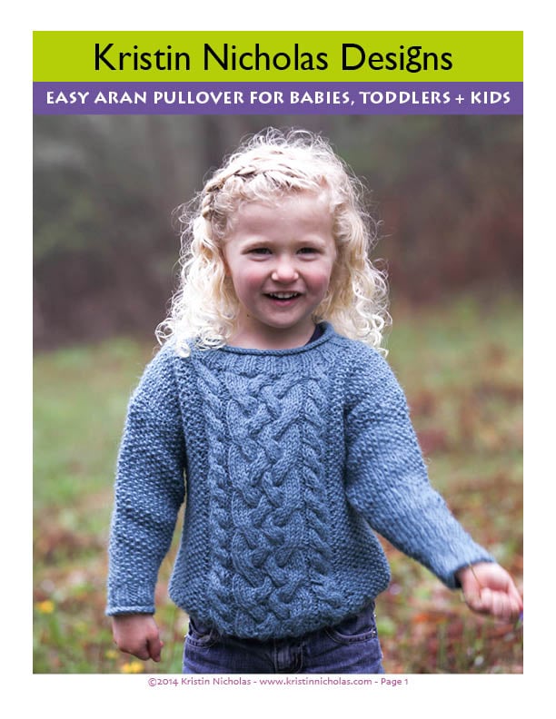 Image of Knit PDF - Easy Aran for Kids and Babies Download