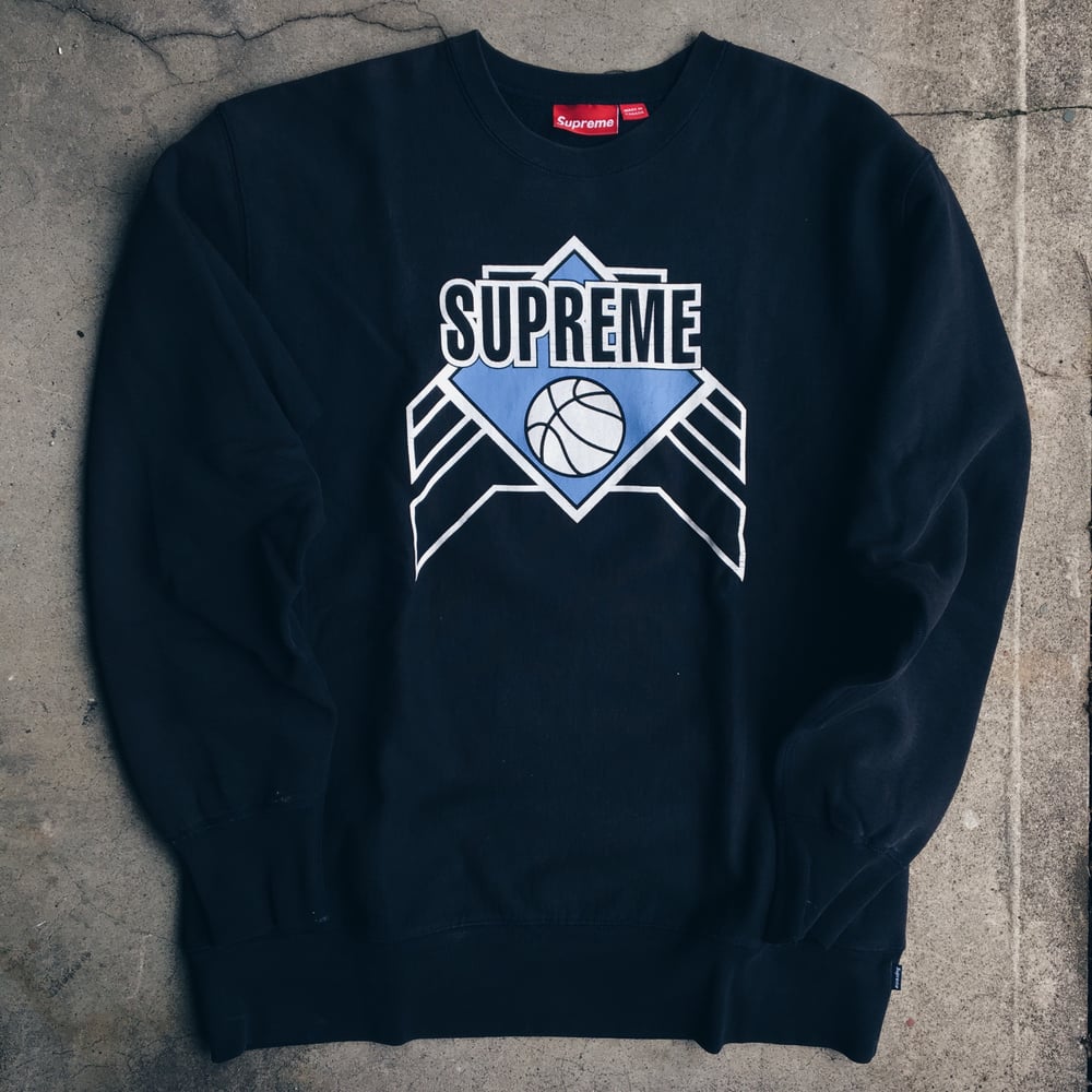 Image of F/W 2004 Supreme Ewing Crewneck (Navy).