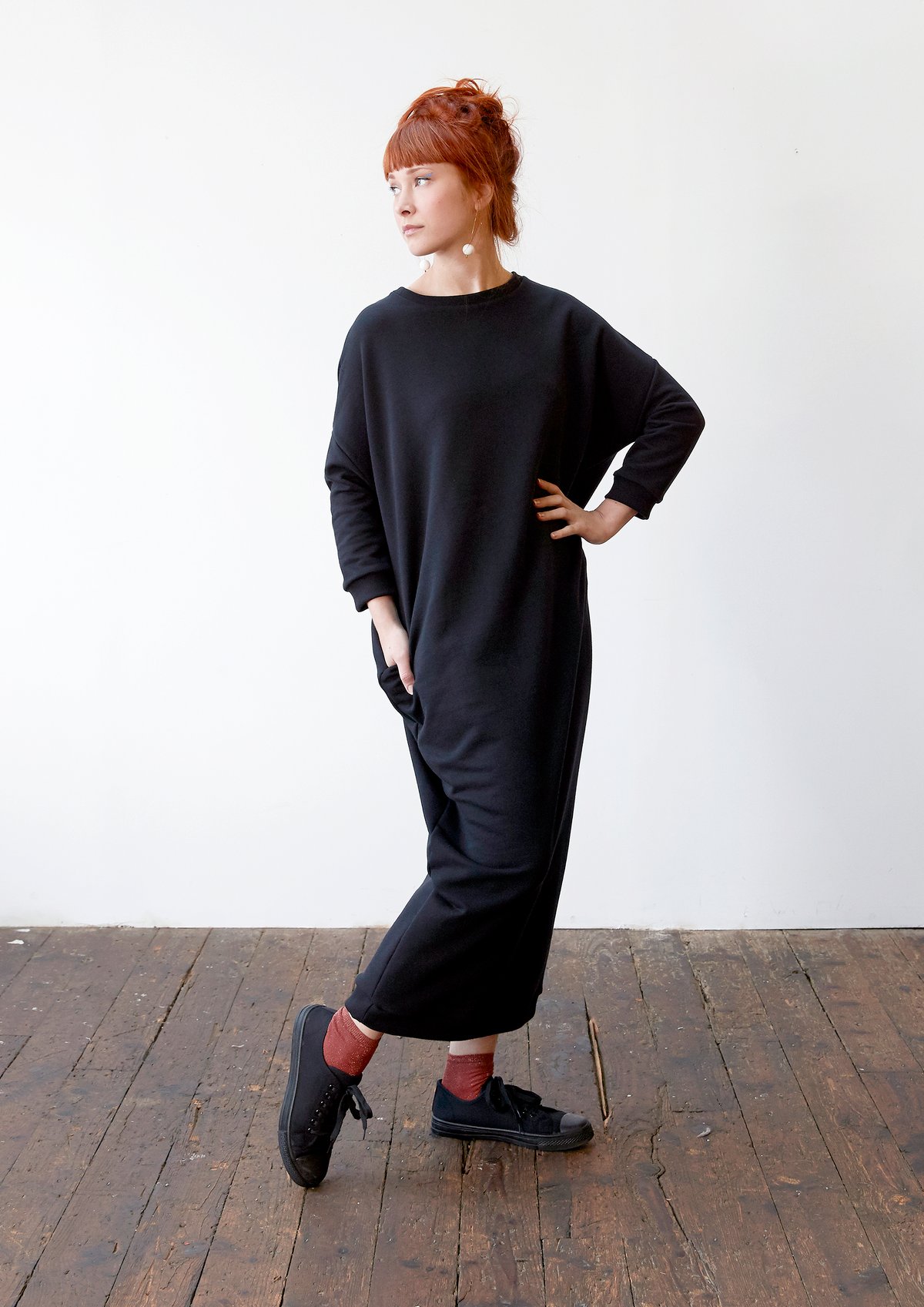Image of Long Sweatshirt Dress