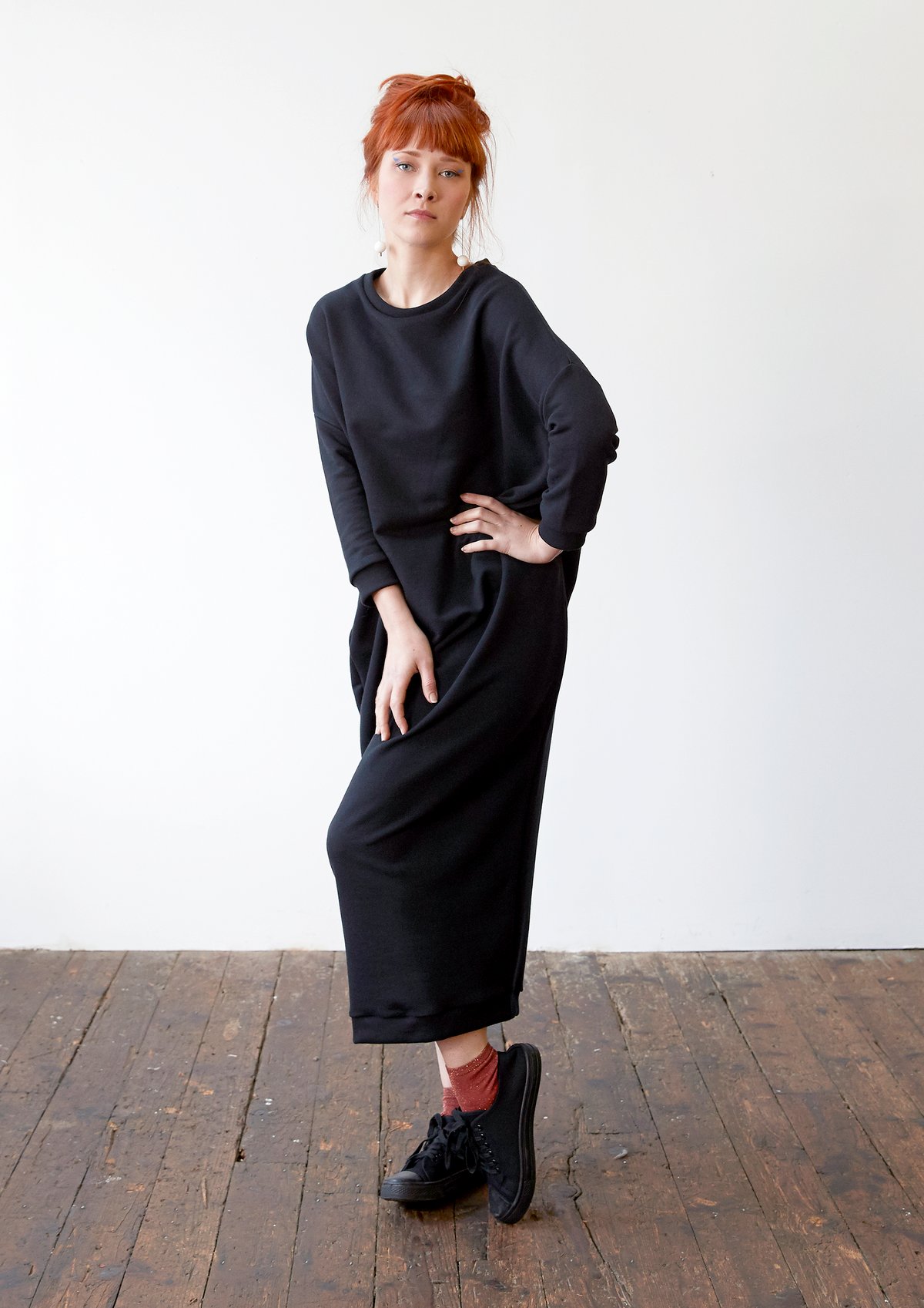 Image of Long Sweatshirt Dress