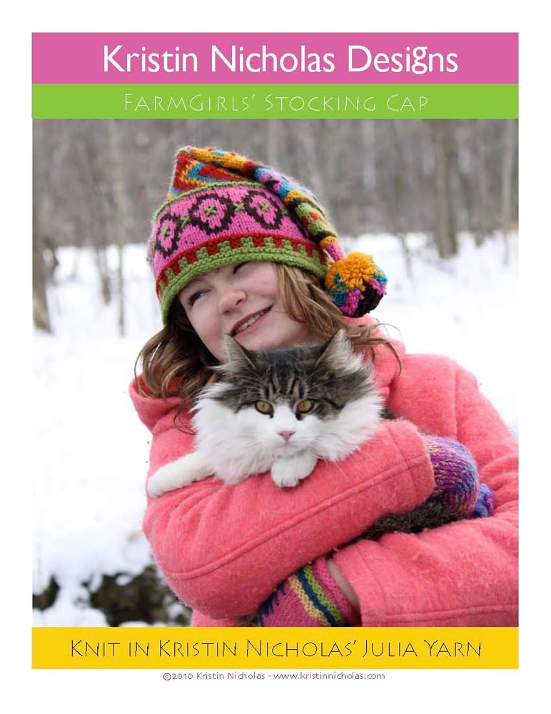 Image of Knit PDF - Farmgirl's (or Farmboy's) Stocking Cap Download