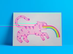 Image of Spitting Rainbows risograph print