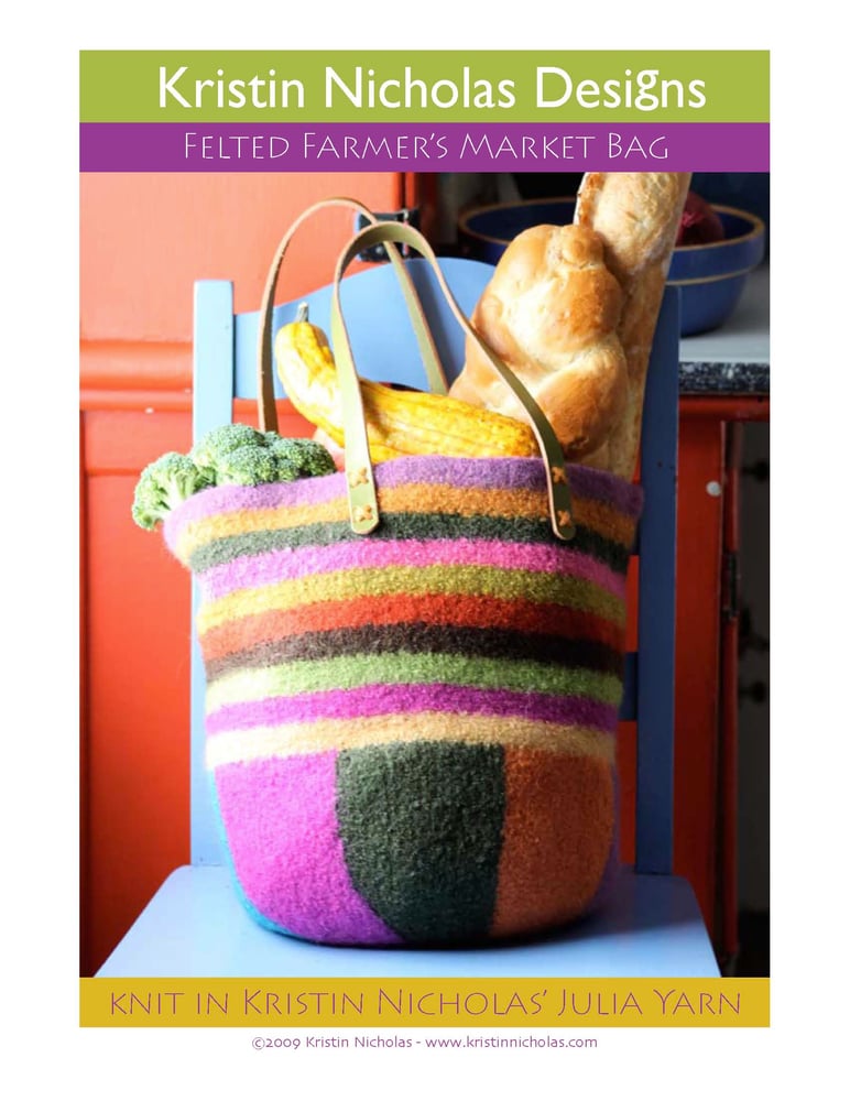 Image of Knit PDF - Felted Market Bag Download