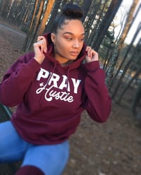 Pray & Hustle Hoodie - Maroon