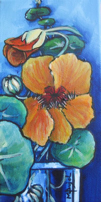 Image 1 of Nasturtiums in a glass