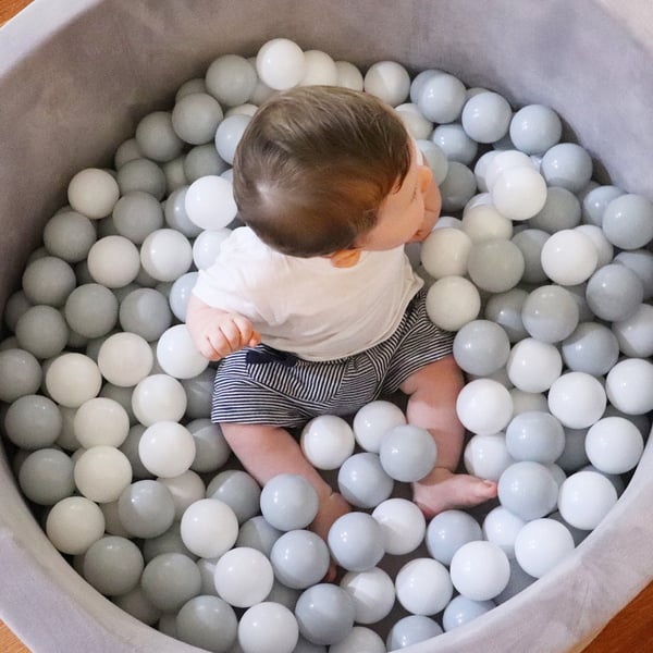 Image of Ball Pit with Grey and White Balls