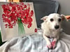 Original Art: Bouquet of Flowers by Melo the dog