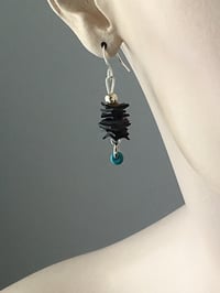 Image 2 of Tube Stack Tiny Drop Bike Inner Tube Earrings