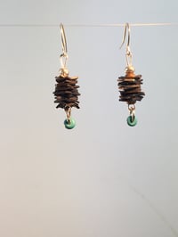 Image 4 of Tube Stack Tiny Drop Bike Inner Tube Earrings
