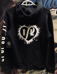 Image 2 of PL Ladies Splatter Heart Hoodie 