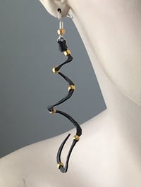 Image 3 of Charming Swirl Bike Inner Tube Earrings