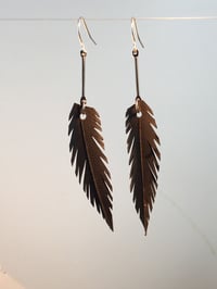 Image 2 of ModChic Feather Drop Bike Inner Tube Earrings 