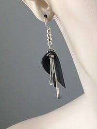 Image 1 of  Leaf Point Pixie Fan Drop Bike Inner Tube Earrings 
