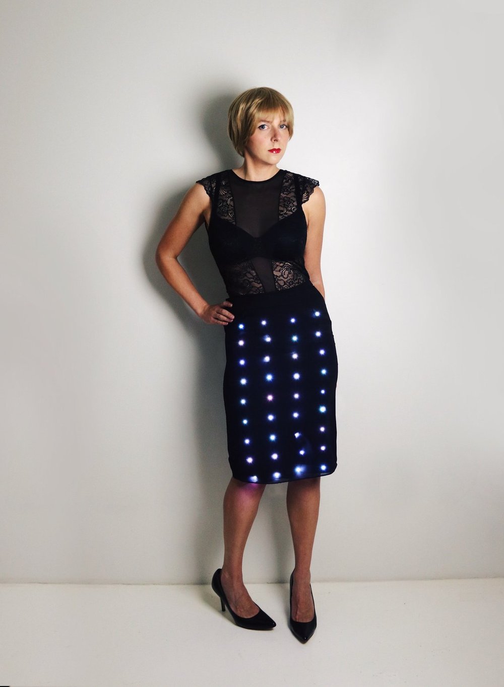 Image of Dark Power Light Up Pencil Skirt