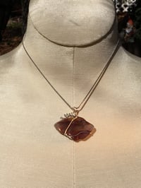 Image 1 of Stability Wrapped Agate Chip Necklace 