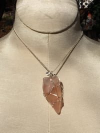 Image 1 of Clarity Wrapped Agate Chip Necklace 