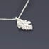 Brushed Sterling Silver Bur Oak Leaf Necklace Image 2