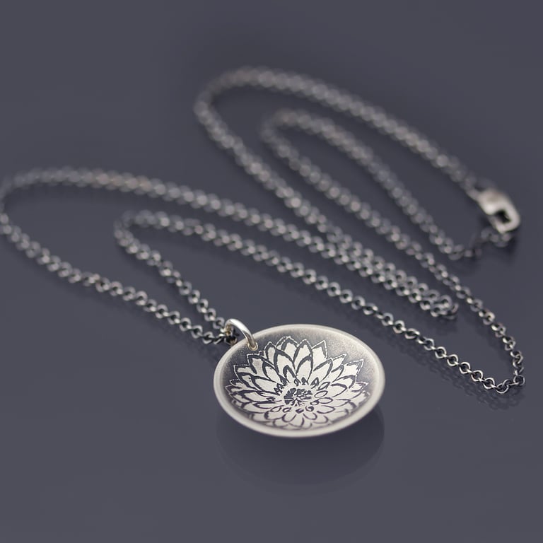 Sterling Silver Dahlia Necklace Image 4