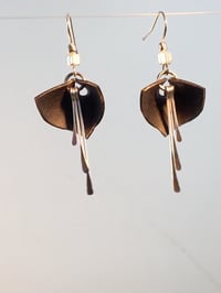 Image 2 of Cape Point Pixie Fan Drop Bike Inner Tube Earrings 