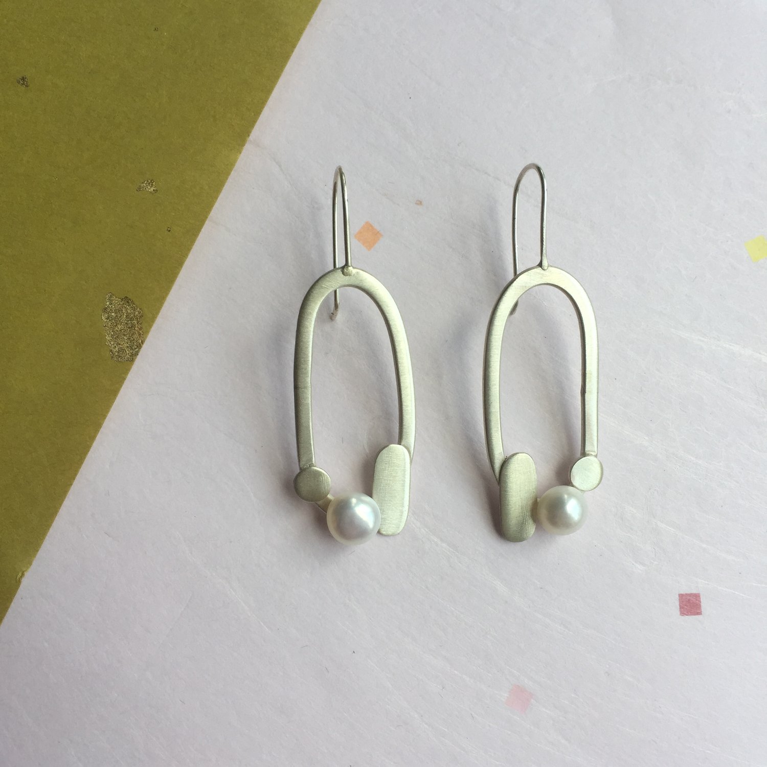 Image of Soho Silver and Pearl earring