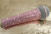 Image 4 of Personalised Shure SM58 Wired Vocal Mic in Baby Pink Crystals