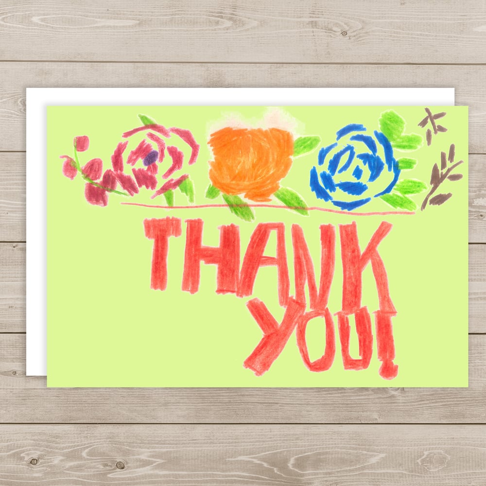 Image of Roses Thank You note card