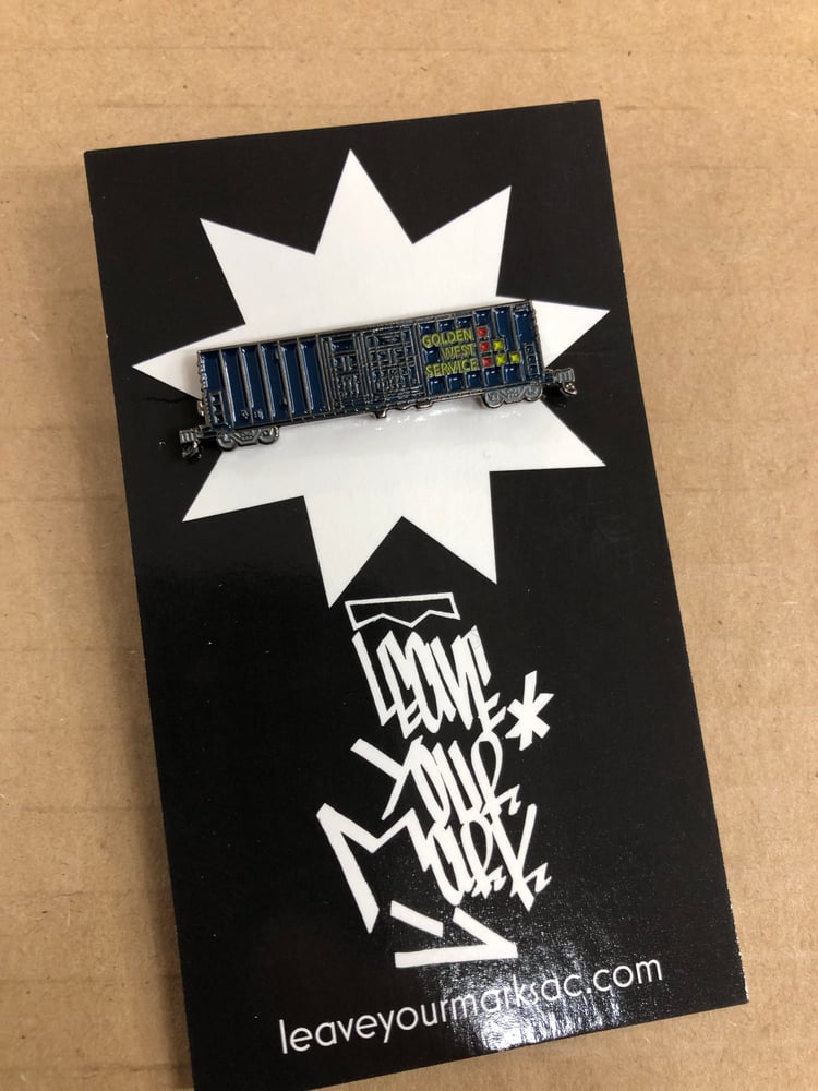 Golden West Boxcar Enamel Pin | Leave Your Mark Sacramento