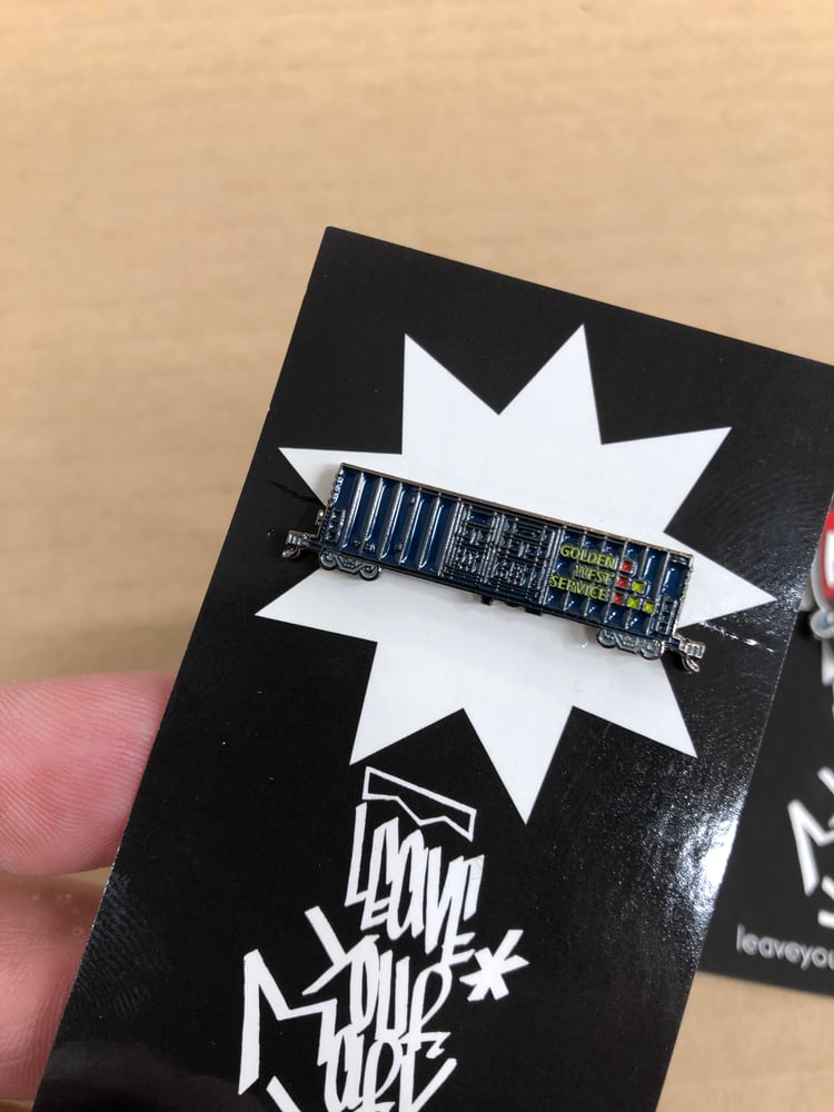 Golden West Boxcar Enamel Pin | Leave Your Mark Sacramento
