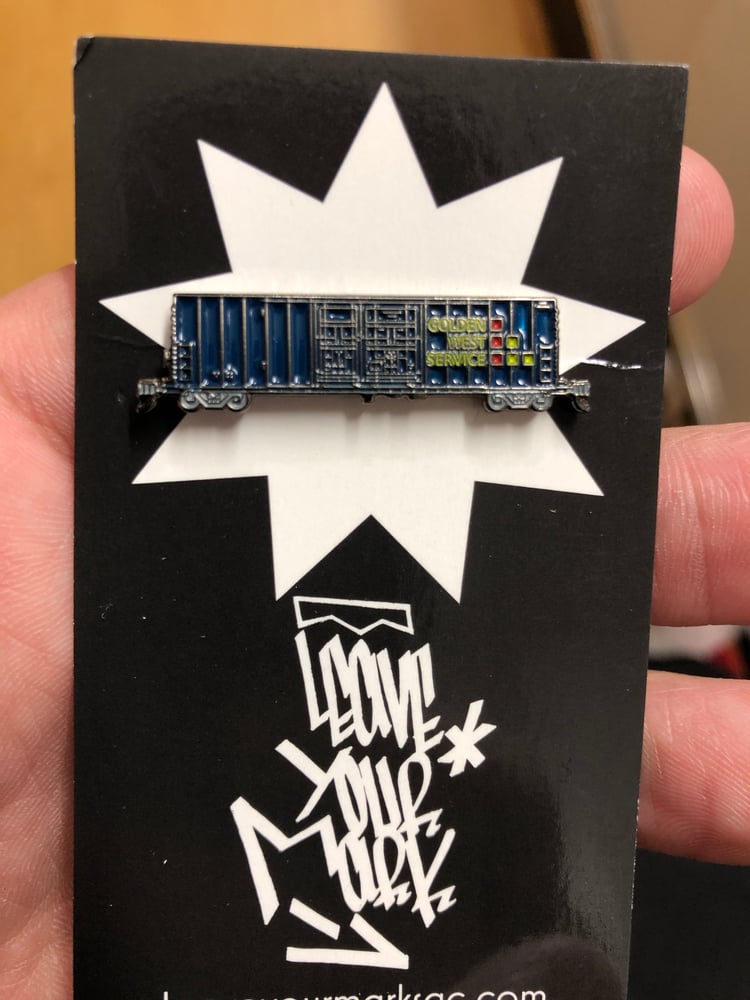 Golden West Boxcar Enamel Pin | Leave Your Mark Sacramento