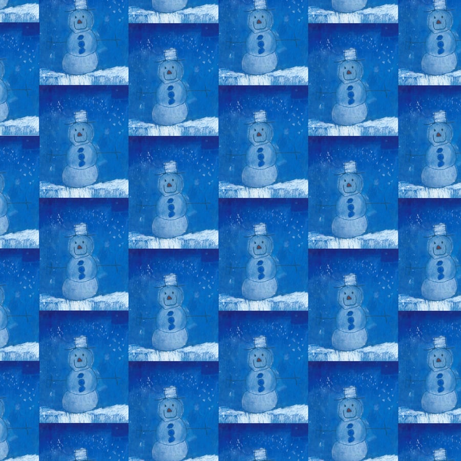 Image of Nighttime Snowman Wrapping Sheets