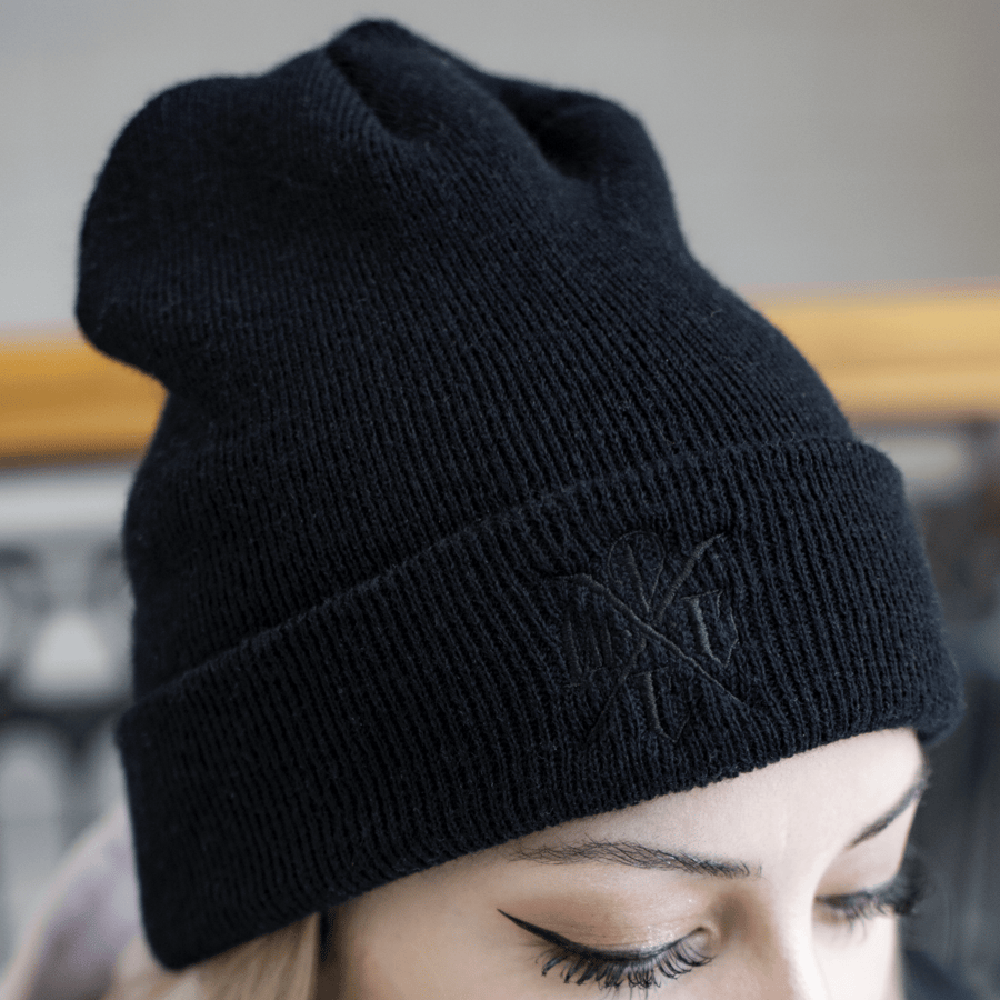Image of DCWC EMBROIDERED BEANIE - BLACK