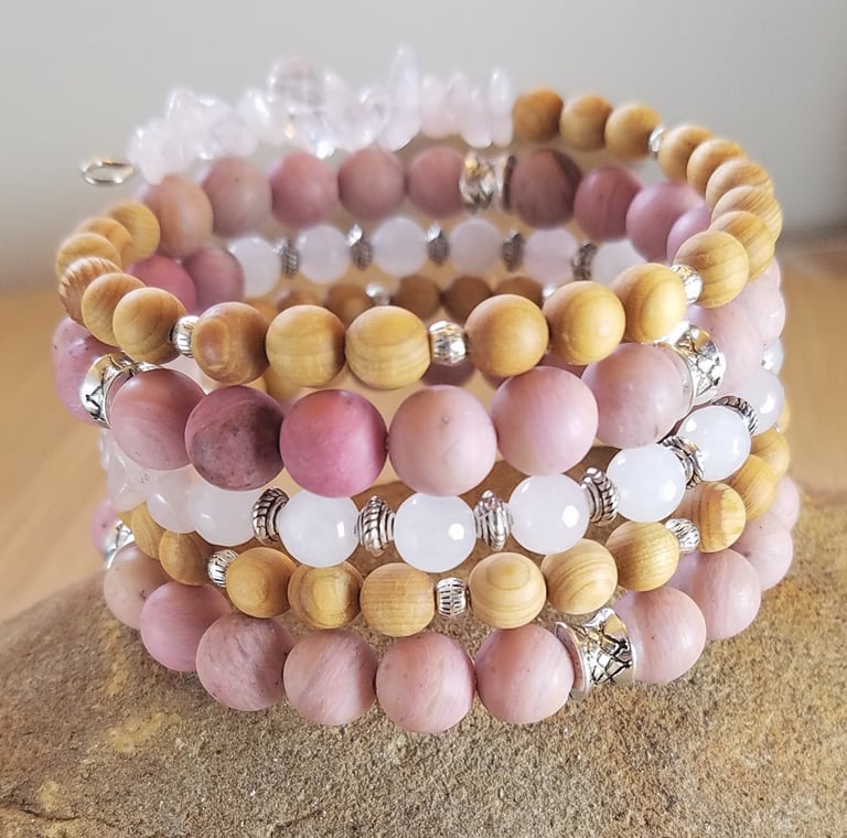Spring Statement Bracelet in Pink Image 4