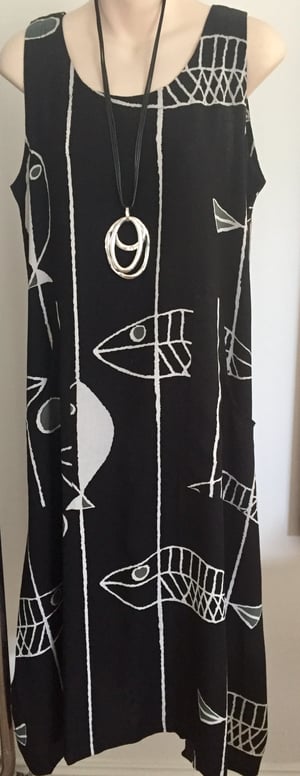 Image of Linen dress black