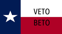 Veto Beto Texas Flag Bumper Sticker