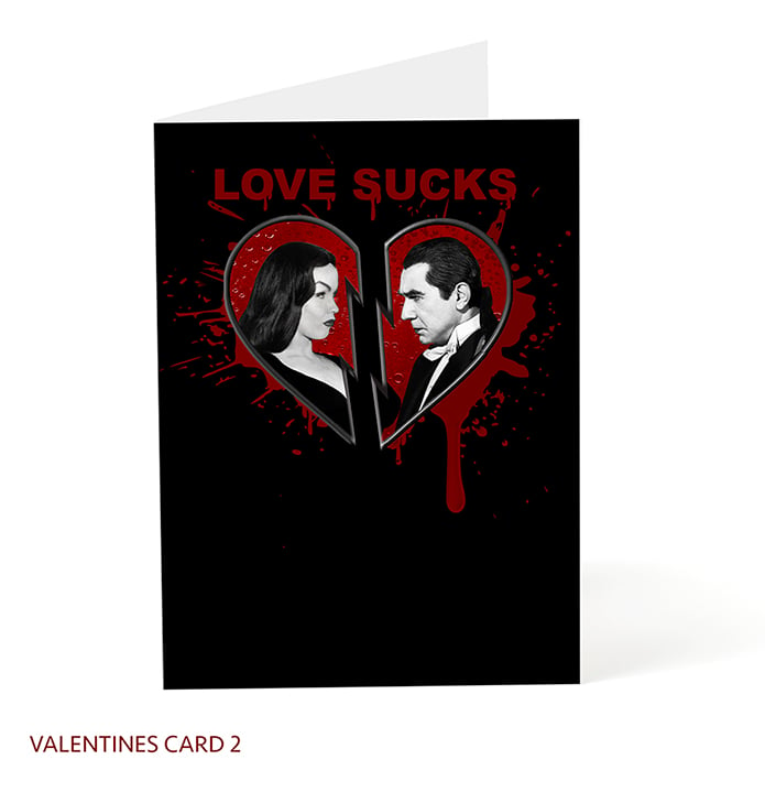 Image of Love Sucks Valentine Card / Official Bela Lugosi / Vampira 